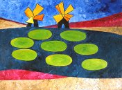 Two windmills